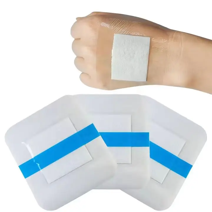 Custom Packaging Silicone Foam Border Dressing Patch Waterproof Dressing After Surgery