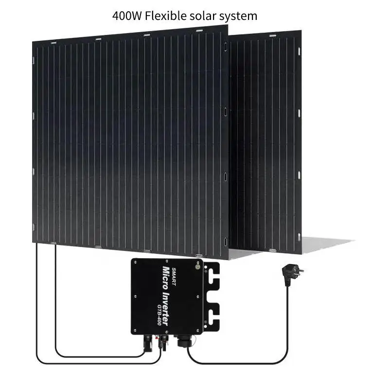 Balcony System Balcony Solar System Kits with Flexible Solar Panel 100 Watt and Micro Inverter 400w Wifi Connect MPPT CE ROHS