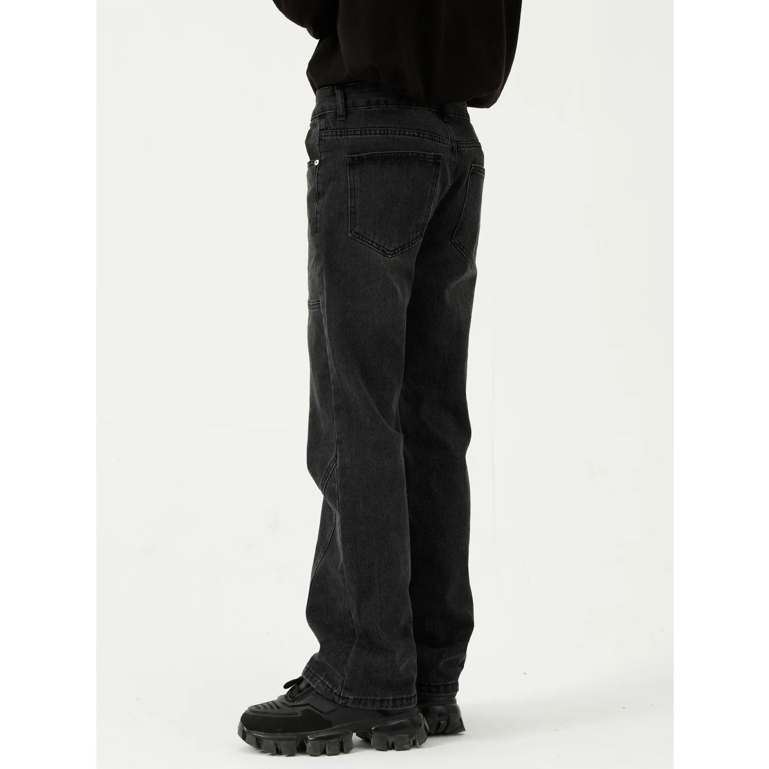 Factory Wholesale Korean Style Simple Personality Straight Trendy Man Jean Custom Design High Quality Men Wide Leg Jeans