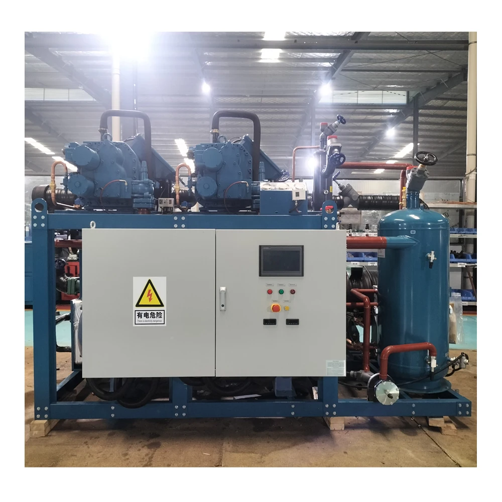 refrigeration unit for walk in cooler Resistance compressor unit 20p Screw water-cooled refrigeration compressor 1/4 hp