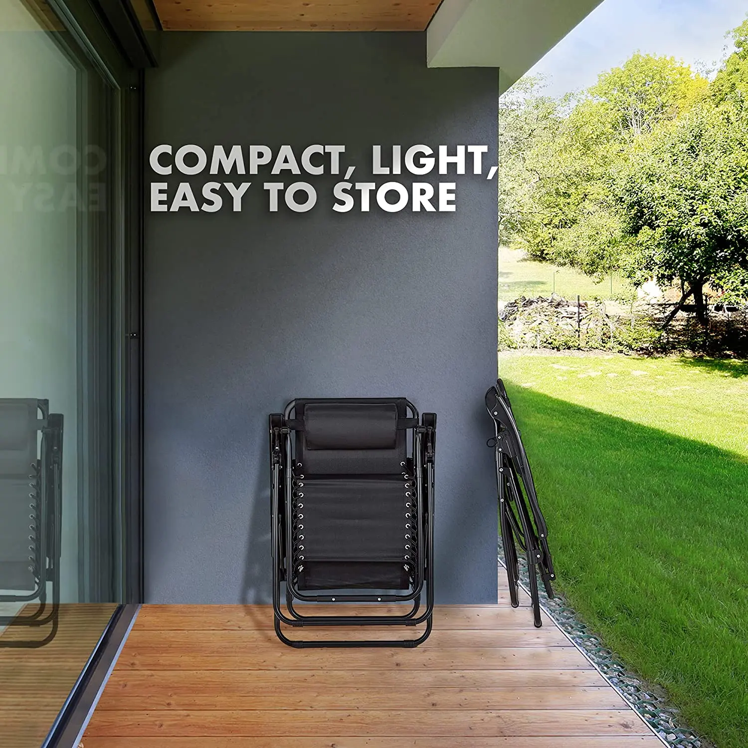 Lightweight Portable Steel Zero Gravity Folding Outdoor Reclining Chair