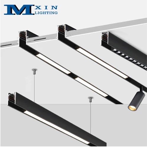 2M 48V 4 Wires Recessed Magnetic Led Light With Magnetic Track Rail