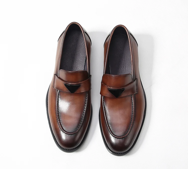 Мужская обувь ручной работы из натуральной кожи итальянская больших размеров для мальчиков официальная торжественного платья
