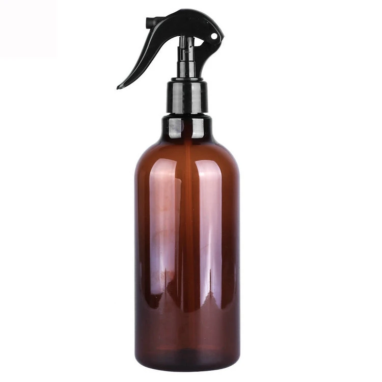 350ml 500ml 17oz Customized PLA HDPE Matte Brown Empty Round Square Clear Refillable Cleaner Trigger oil perfume Spray Bottle