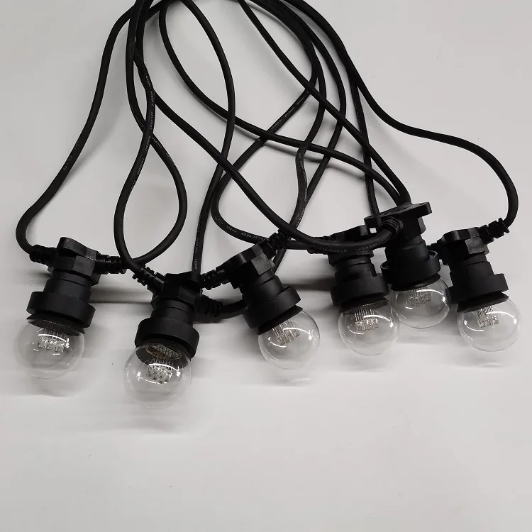 Outdoor Connectable Festoon Lighting Waterproof 50m 100m Commercial Festoon Belt Lights E27