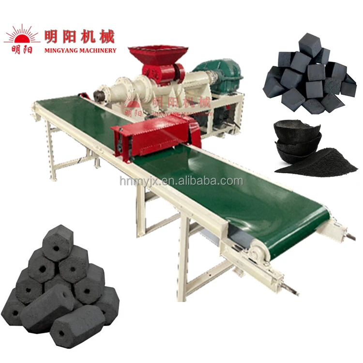 Low price quick ignition shisha charcoal making machine coal dust briquettes extruder