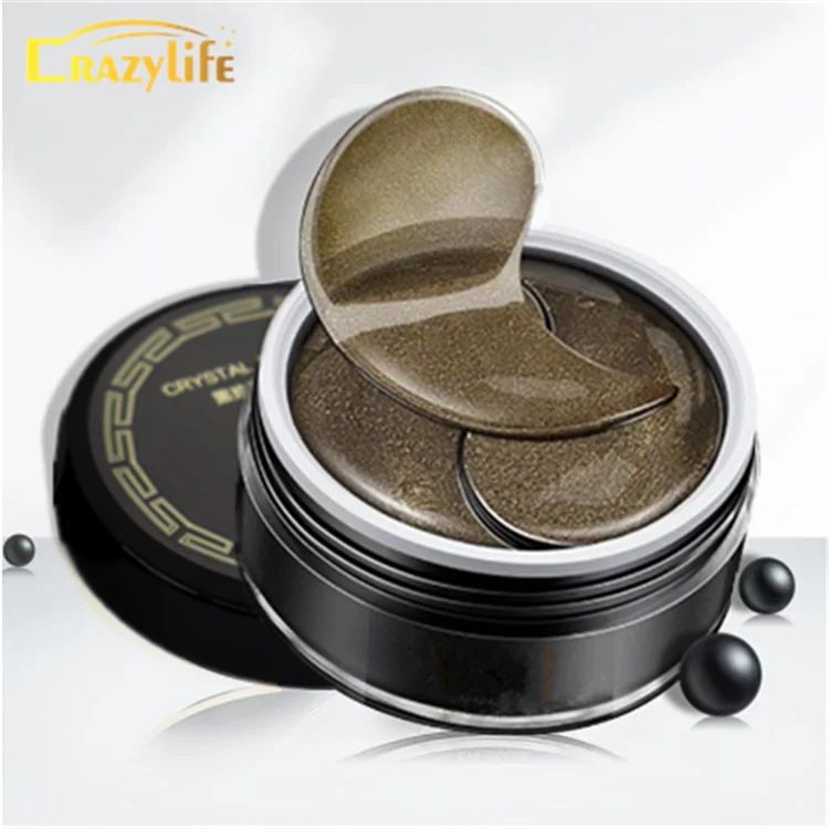 Hydrogel Patches For Eyes Black Pearl Collagen 60PCS Anti Aging Anti-Wrinkle Care Eye Mask Gel Patch Remove Dark Circle