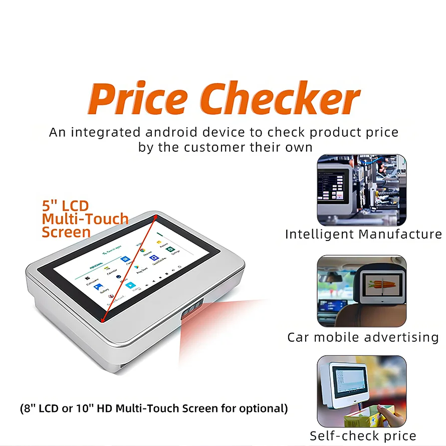 POS Price Machine Barcode Scanner Android Terminal for Retail Store Product Code Scanning ER200