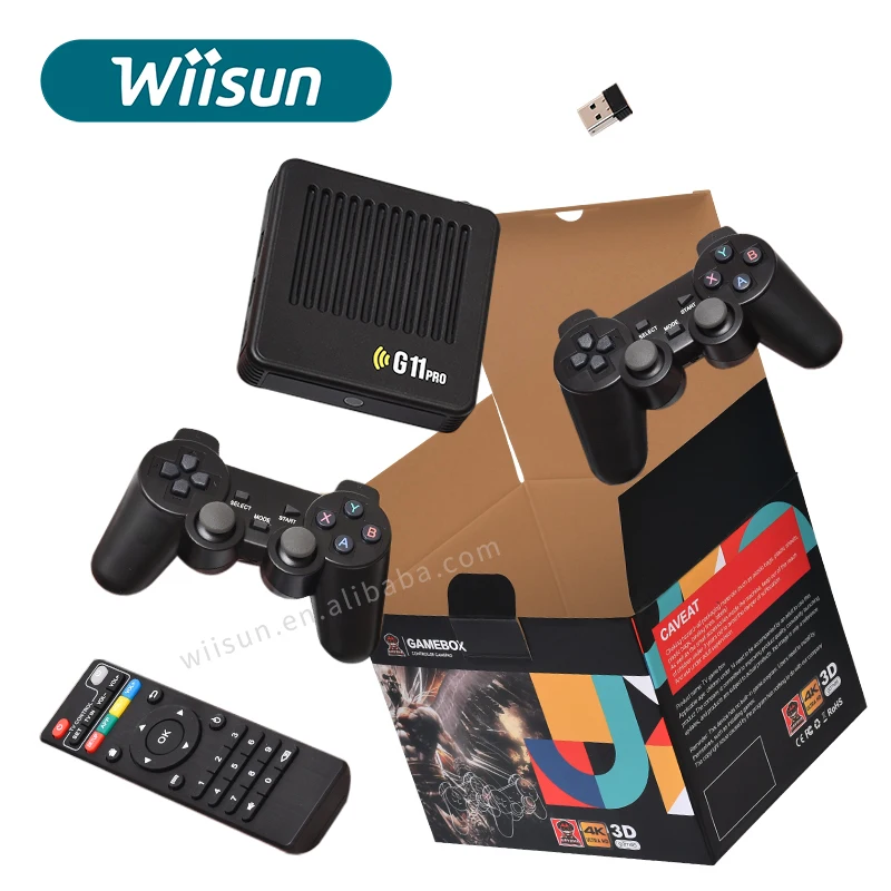Вы рабо G11 Pro игровая коробка 4K HD выход классический ретро игровой консоли 10000 игры ТВ с функцией Wi-Fi видео Игровая приставка для PSP/N64