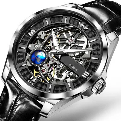 Deluxe Edition Men stainless steel watches Date MGMASERATO Mechanical Watches Luminous Scale Luxury Brand Automatic Movement