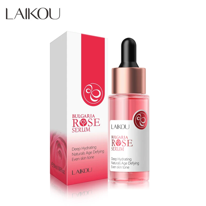 30ml LAIKOU New Arrival Deep Hydrating Face Serum Brightening Facial Care Anti-aging Smoothing Rose Serum
