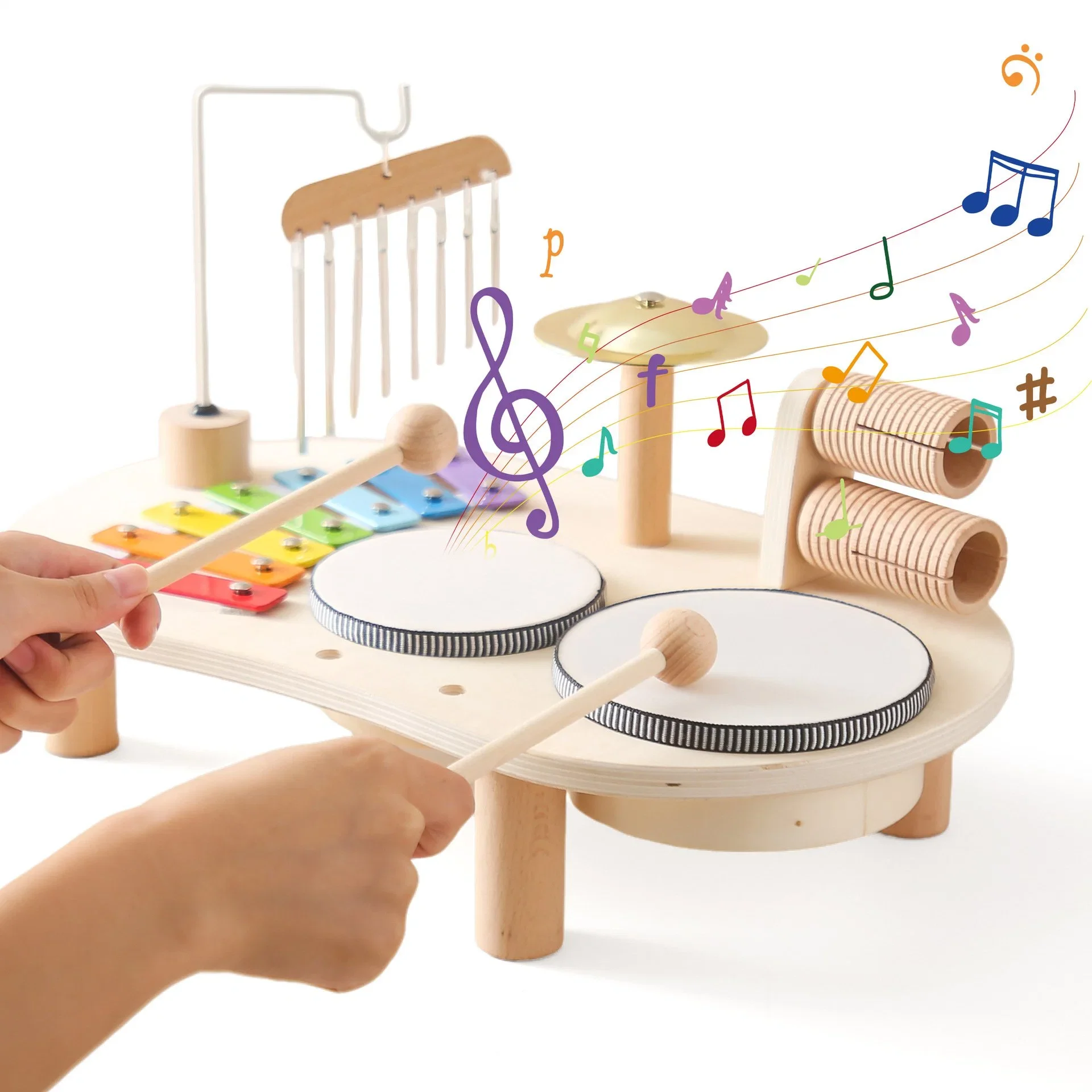 LM KIDS Multifunctional Musical Busy Board Xylophone drum percussion Toys music instruments for kids