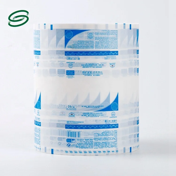 Wet Wipes Bag Packaging Custom Plastic Sealing Roll Film