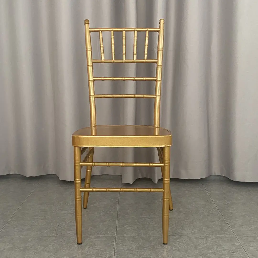 Оптовая продажа акриловый металлический Штабелируемый свадебный стул chiavari с подушкой
