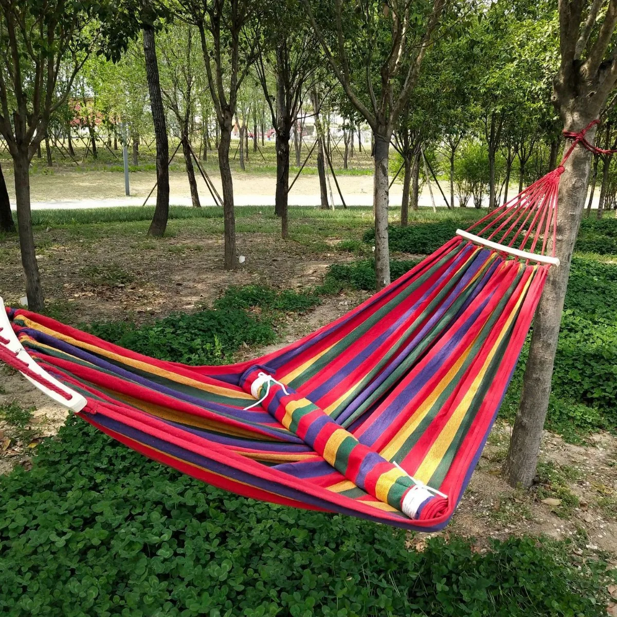High Quality Double 250*150cm Garden Swings Outdoor Camping Hammock Hanging Chair Bed Portable Hammock Outdoor Camping