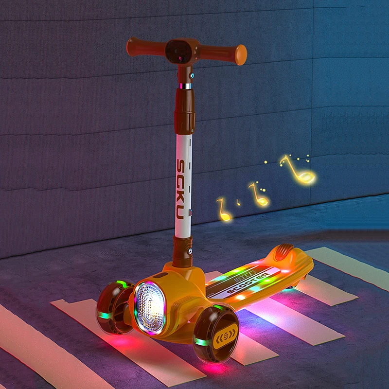 Folding Kid Kick 3 Wheels Children Foot Scooter Baby Kid Scooters With Seat Kick Electric Scooters For Children