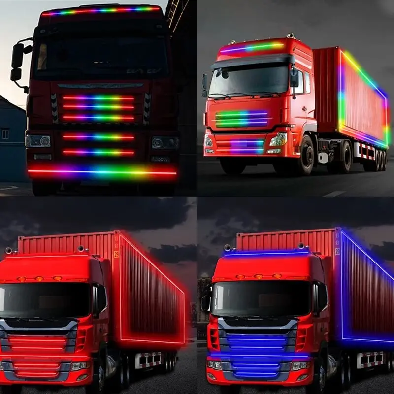 KEEN 24V Strobe Horse Race Dream Color Decorative Flexible led Strip for Truck Van Bus Accessories Underglow Atmosphere Lamp
