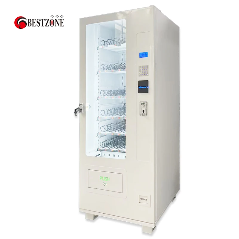Automatic Coin Operated Milk Tea Snack Drink Combo Vending Machine