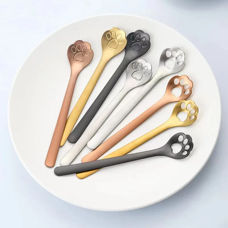 304 мини-ложка из нержавеющей стали Кошачий коготь медовый чай и кофейный совок для десертов чайная ложка