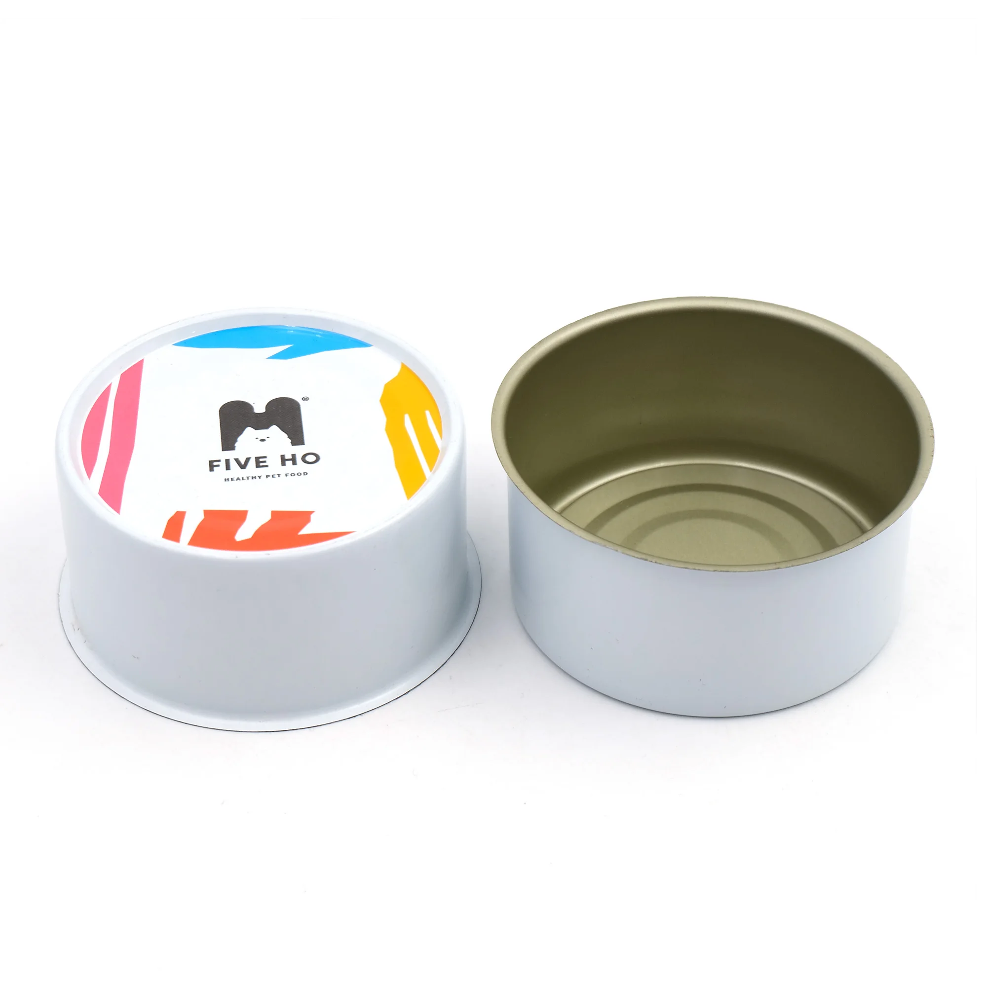 634# 2 Piece Fish Round Tin Can Tinplate Empty Tin Can for Food Packaging Healthy Pet Food