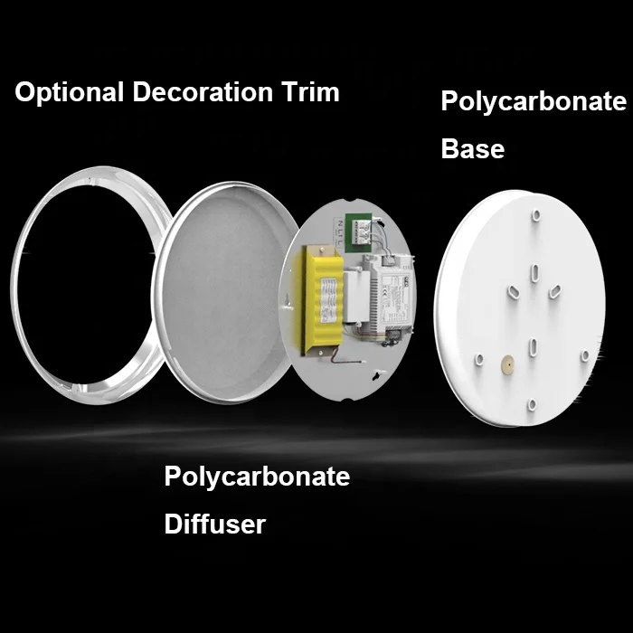 
OT-HPB96-EMC 4000K 20W LED emergency sensor IP65 led bulkhead light 