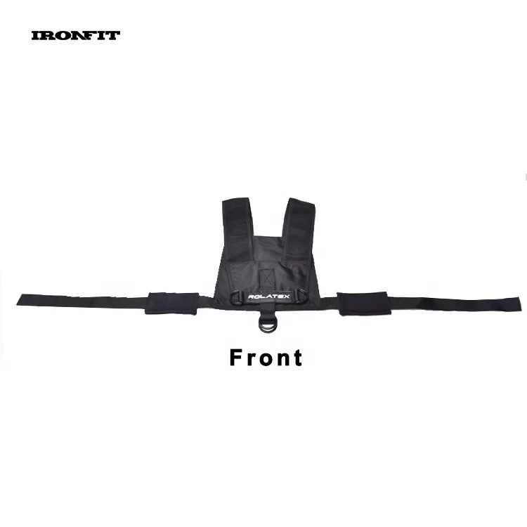 Black Speed Trainer Waist Padded Adjustable Sled Harness With Pull Strap