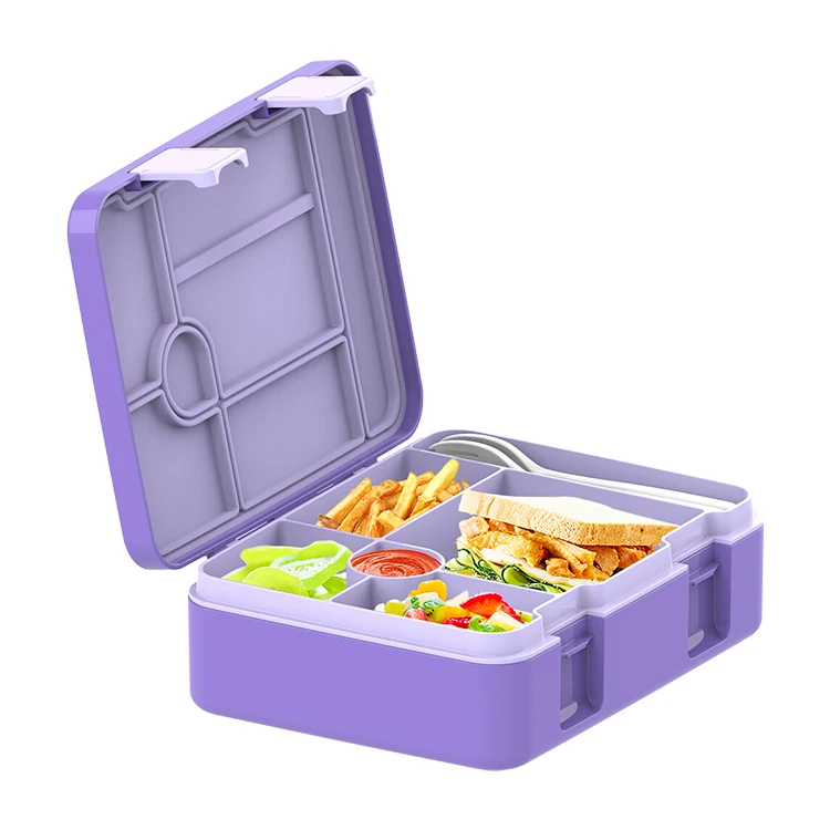 Customized pattern toddlers school bag 6 grade plastic microwavable custom dark blue retangular bento lunch box