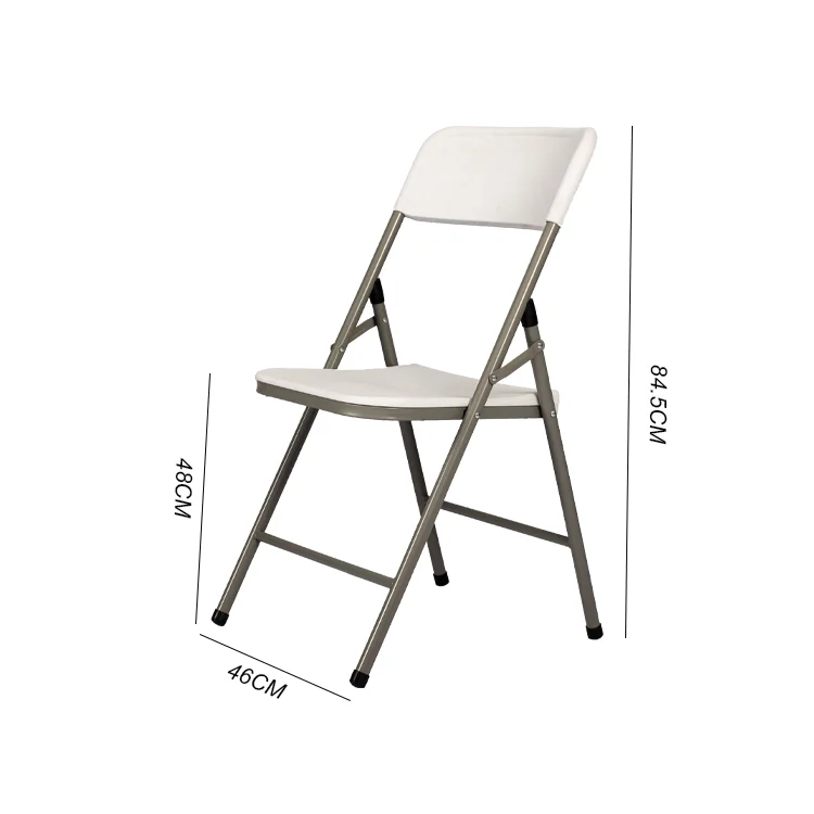 Popular Factory Cheap Outdoor HDPE Metal Banquet Portable White Plastic Folding Chair