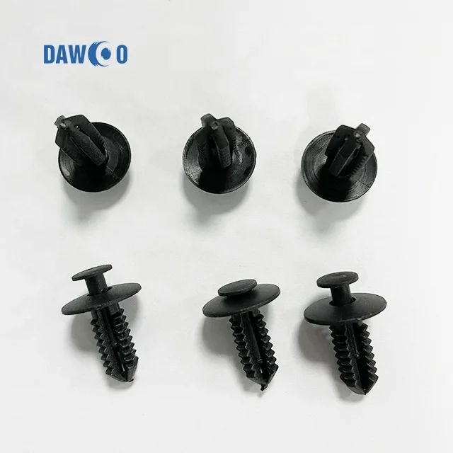 Factoy price 100pcs pack black car  plastic auto plastic clips and fasteners