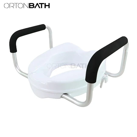ORTONBATH поднятое сиденье для унитаза с ручками 5-дюймовое инвалидов руками подходит большинства туалетов OTHTA001