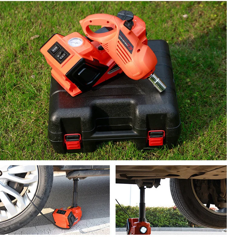 Car Electric Tyer Jack 5T Off-road Vehicle SUV  Electric Jack with Electric Wrench Multi-functional 12V Hydraulic Car Jack Set