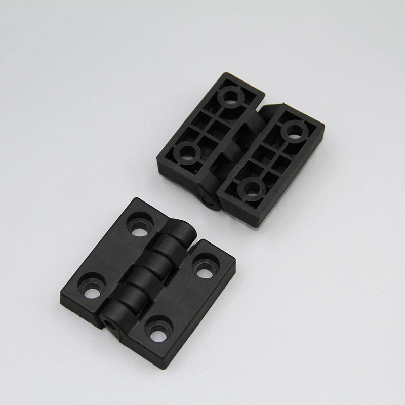 black nylon industrial cabinet door hinge hole spacing 30*30 plastic door and window hinge