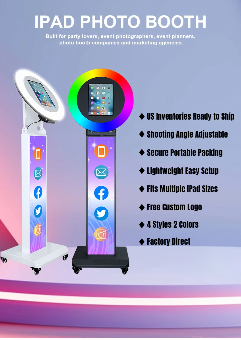 Easy Install New Version IPad Photo Booth Free Logo Customization Wedding Party Selfie Photo Booth for Fun