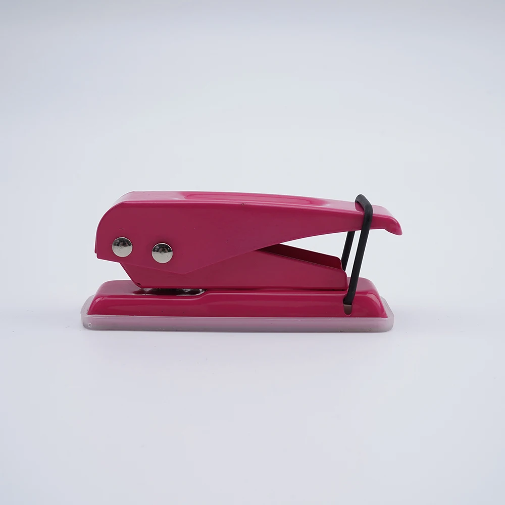 Office supplies custom portable 1 hole punch set metal single one hole punch