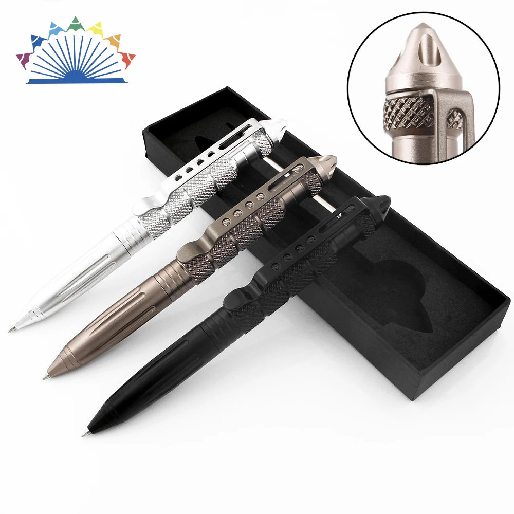 Heavy Self Defense Titanium Tactical Pen With Mulitary Outdoor Survival Tool And Window Glass Breaker Self defnese Custom Logo