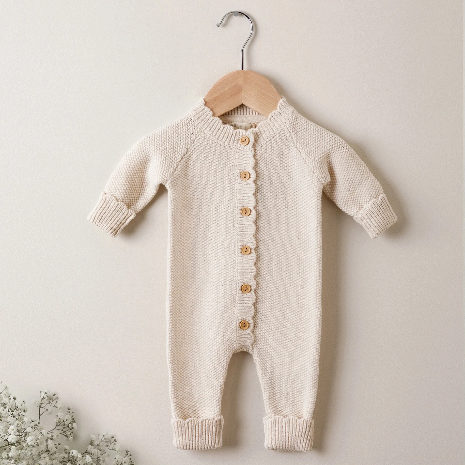 Детский зимний трикотажный комбинезон из органического хлопка