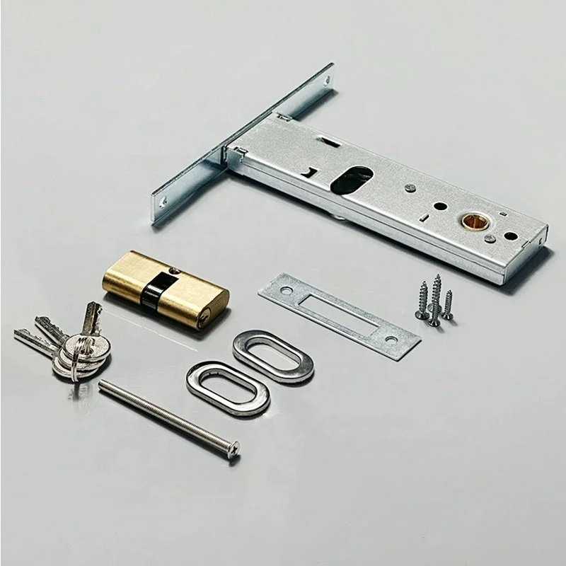 Набор замковых замков высокого уровня безопасности двойной открытый латунный замок дверной корпус 7066 с цилиндром для алюминиевых дверей