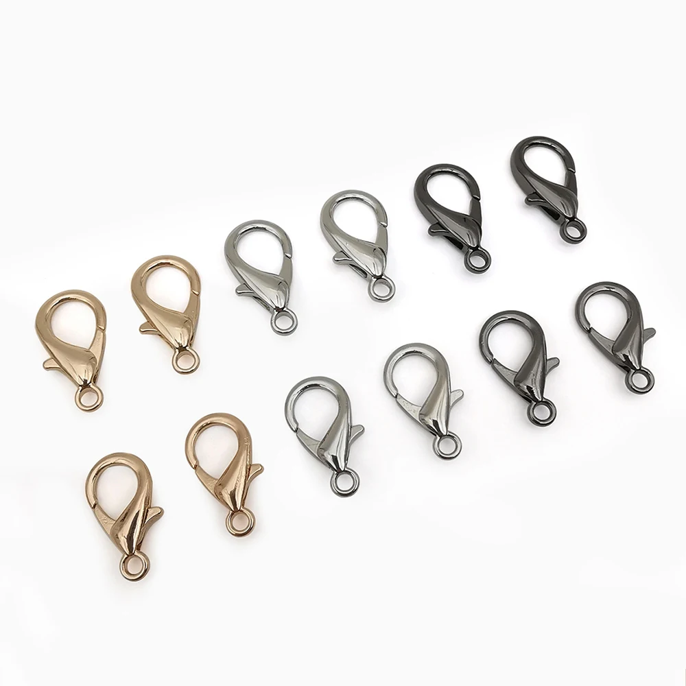Wholesale DIY Metal Lobster Clasp for Jewelry Making 12mm Alloy & Zinc Buckle Accessories for Necklace Bracelet Keychain