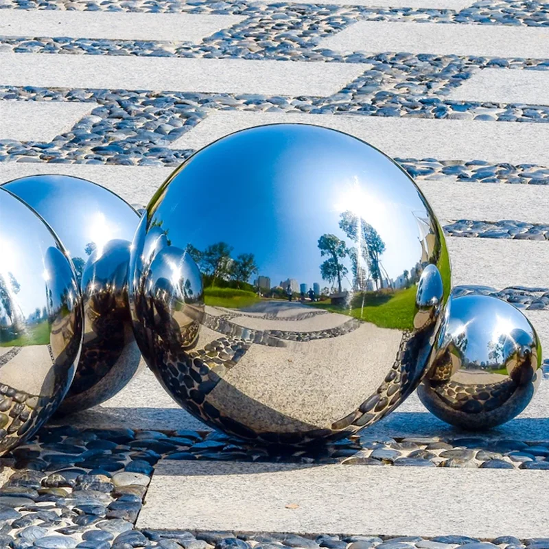 Home Decor Stainless Steel Sculpture Sphere Hollow Railing Ball Decoration Stainless Steel Ball