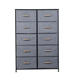 Manufacturers wholesale minimalist home cabinet 10 drawer fabric drawer dresser storage tower