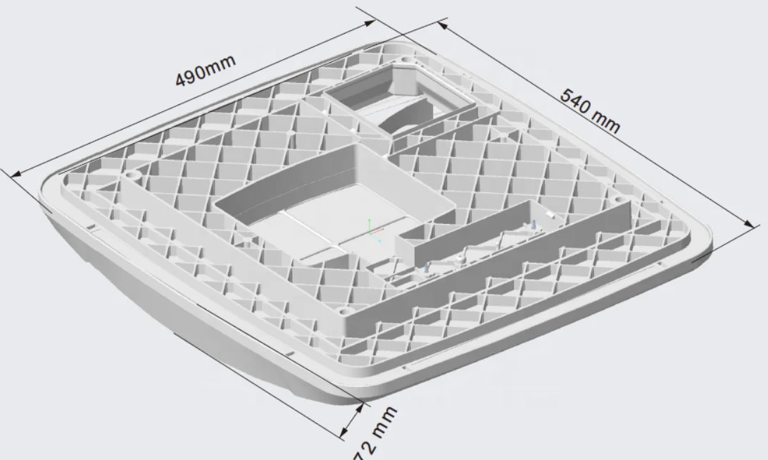 Roof mounted truck parking slim air conditioner