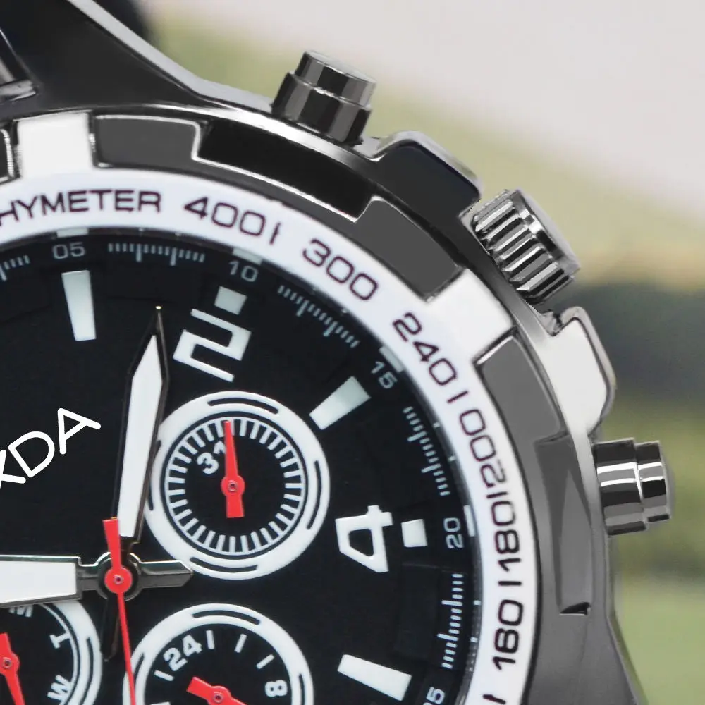 mexda brand Wholesale Custom Luxury Stainless Steel case sport Multi functional Wristwatches for men