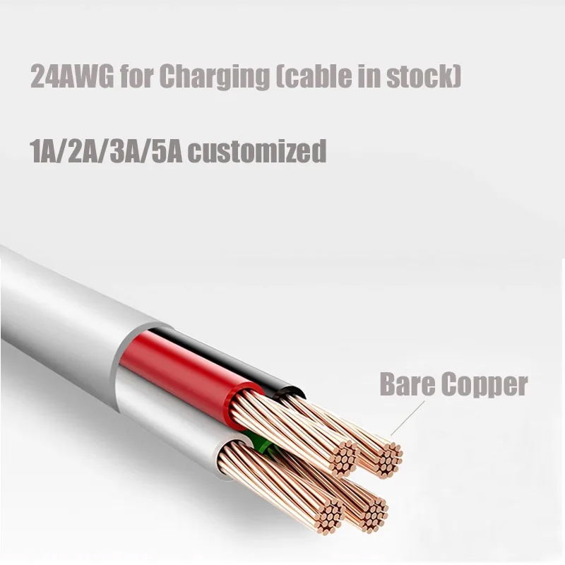 3A 30cm USB C Charger Data Cable For Samsung S9 S8 Note 9 8 USB Type C Charger Cable for Power Bank