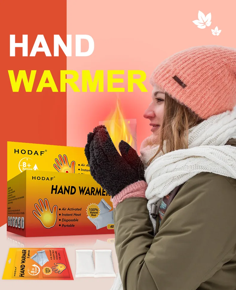 2PCS 8 Hours Hand Warmer Self-Heating Patch Disposable Heating Pad Air Activated Heat Patch Hot Compress Relieve Pain
