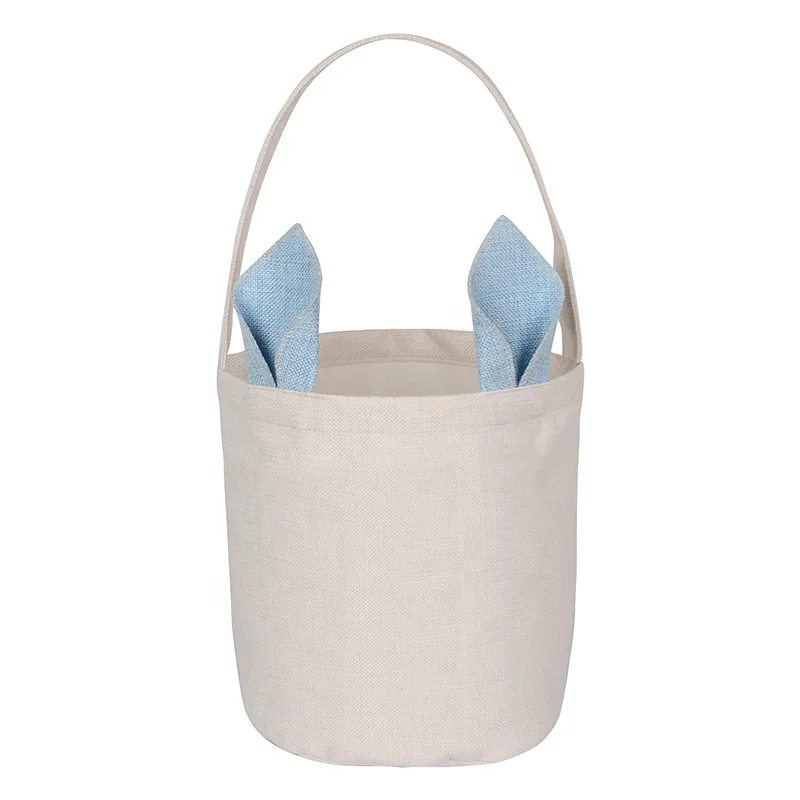 2022 NEW Linen Kids Sublimation Easter Basket Blanks