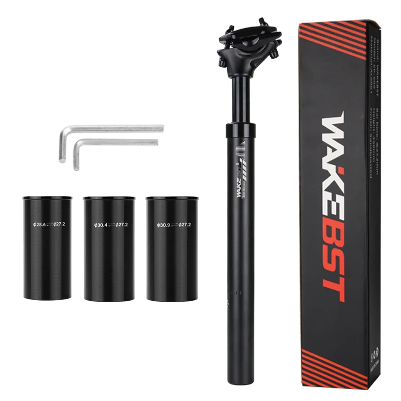 WAKE Bike Seat Posts Bike Suspension Seatpost 27.2mm 31.6mm Aluminum Adjustable Seatpost for MTB Road Bike Bicycle parts