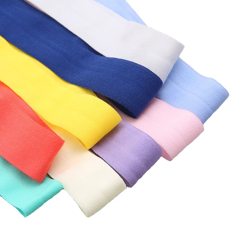Factory clothes hem webbing edging binding piping tape soft Nylon Fold Over Elastic Band For Bra