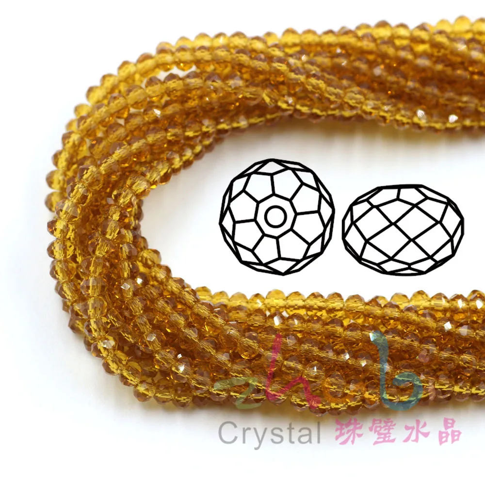 Faceted Rondelle Glass Beads For Jewelry Making 2/3/4mm Oval Crystal Beads Charms Pendant Necklace DIY Accessories 5strands/lot
