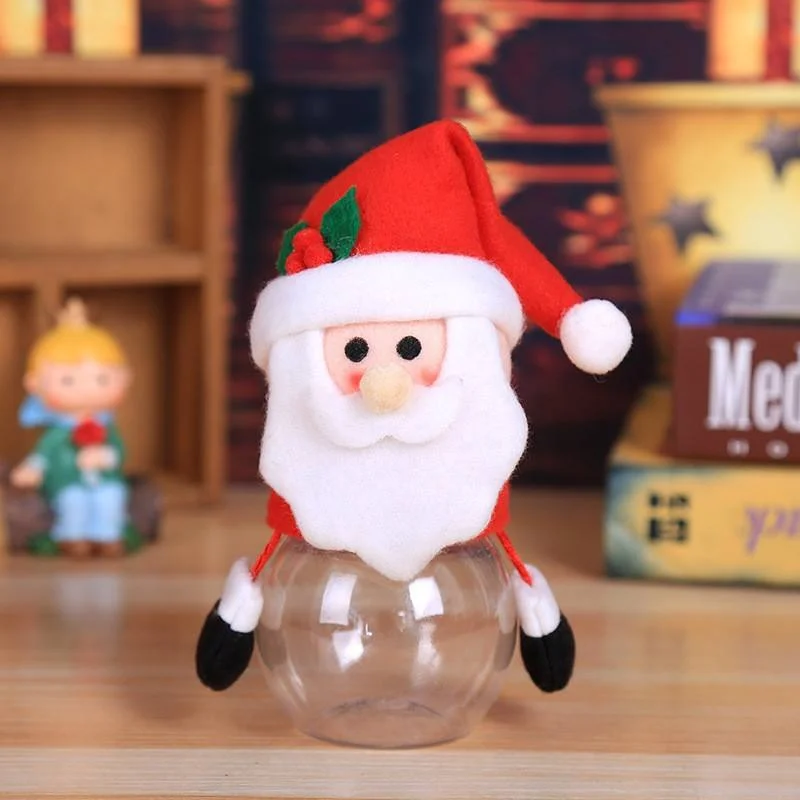 Cute Snowman Bottle For Christmas Gift Plastic Bottle 60 100 120 150 200 250 300 350 400 500 700 1000 ml Christmas Gift Jar