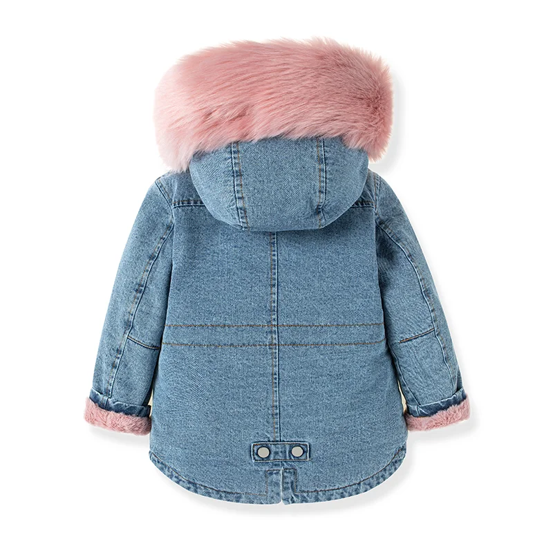 Wholesale Denim Jacket Kids Winter Coat Children Winter Jacket Girl Kids Winter Clothing For Girls